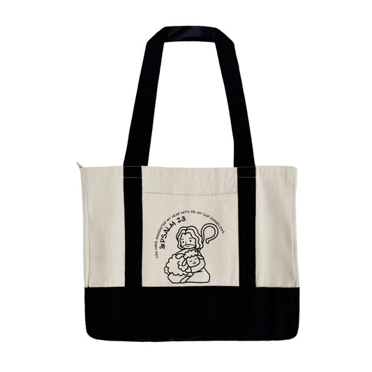 Psalm 23.5 Canvas Zip Tote Bag
